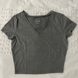 Target Wild Fable Women’s Grey Baby Tee Size Medium
